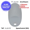 AJAX SpaceControl (WH) - telecomanda 4 butoane, vedere din spate