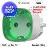 AJAX Socket (WH) - priza inteligenta, 11A/2500W, puls/bistabil, alba