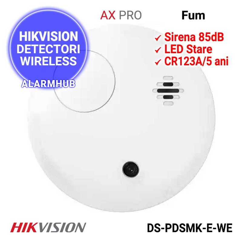 Kinnik - HikVision DS-PDSMK-S-WE rilevatore di fumo wireless