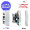 Detector de fum wireless U-PROX Smoke, sirena 85dB, buton test