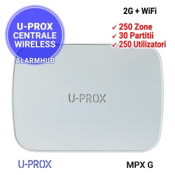 Centrala alarma U-PROX  MPX G - comunicatie 2G + WiFi, 250 zone, 30 partitii