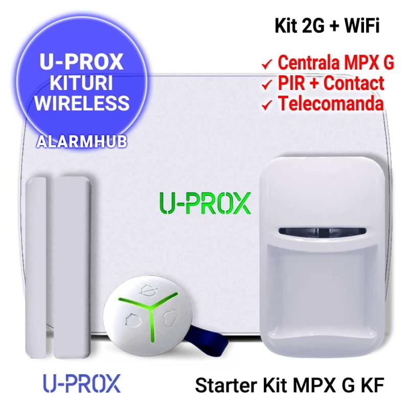 Kit alarma U-PROX MPX G KF - comunicatie mobila 2G si WiFi