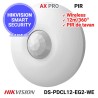 HIKVISION DS-PDCL12-EG2-WE - PIR wireless de tavan, detectie 360 grade