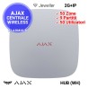 Centrala AJAX HUB alba  - alarma wireless, comunicatie 2G + Ethernet