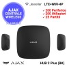 AJAX HUB 2 Plus (BK) - 50 zone, 25 partitii, 200 utilizatori